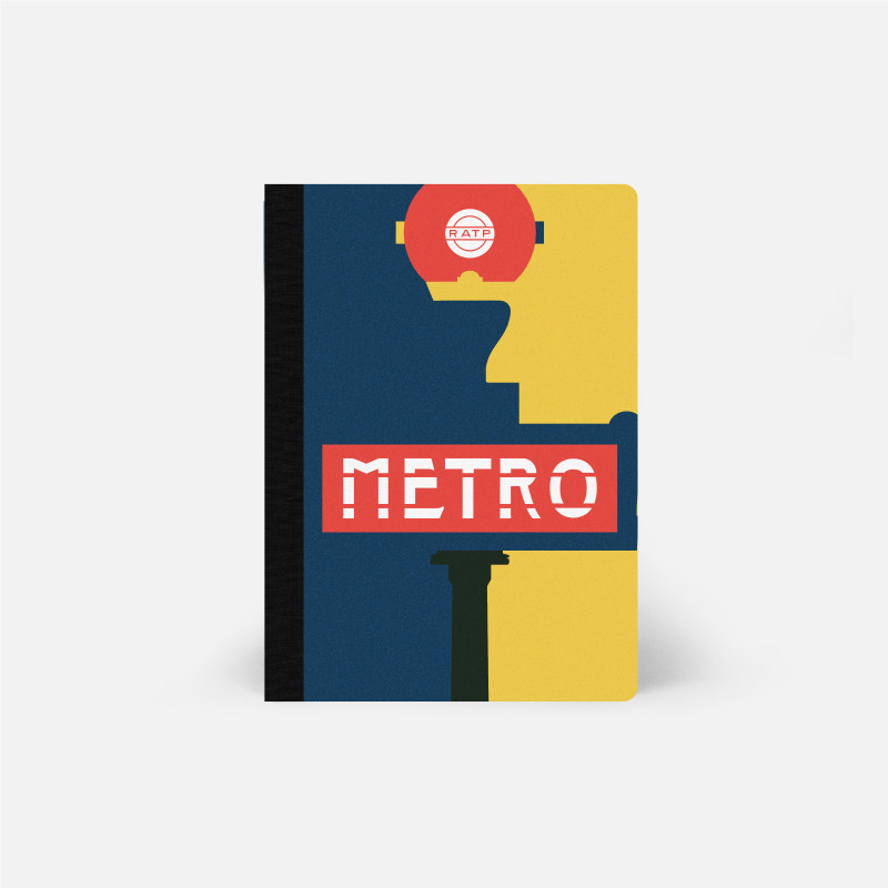 Carnet A5 - Panneau du métro