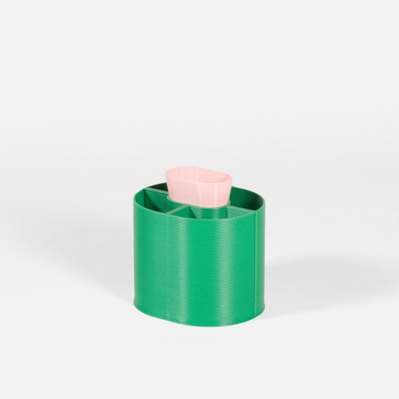 Pencil Pot - Green and Pink